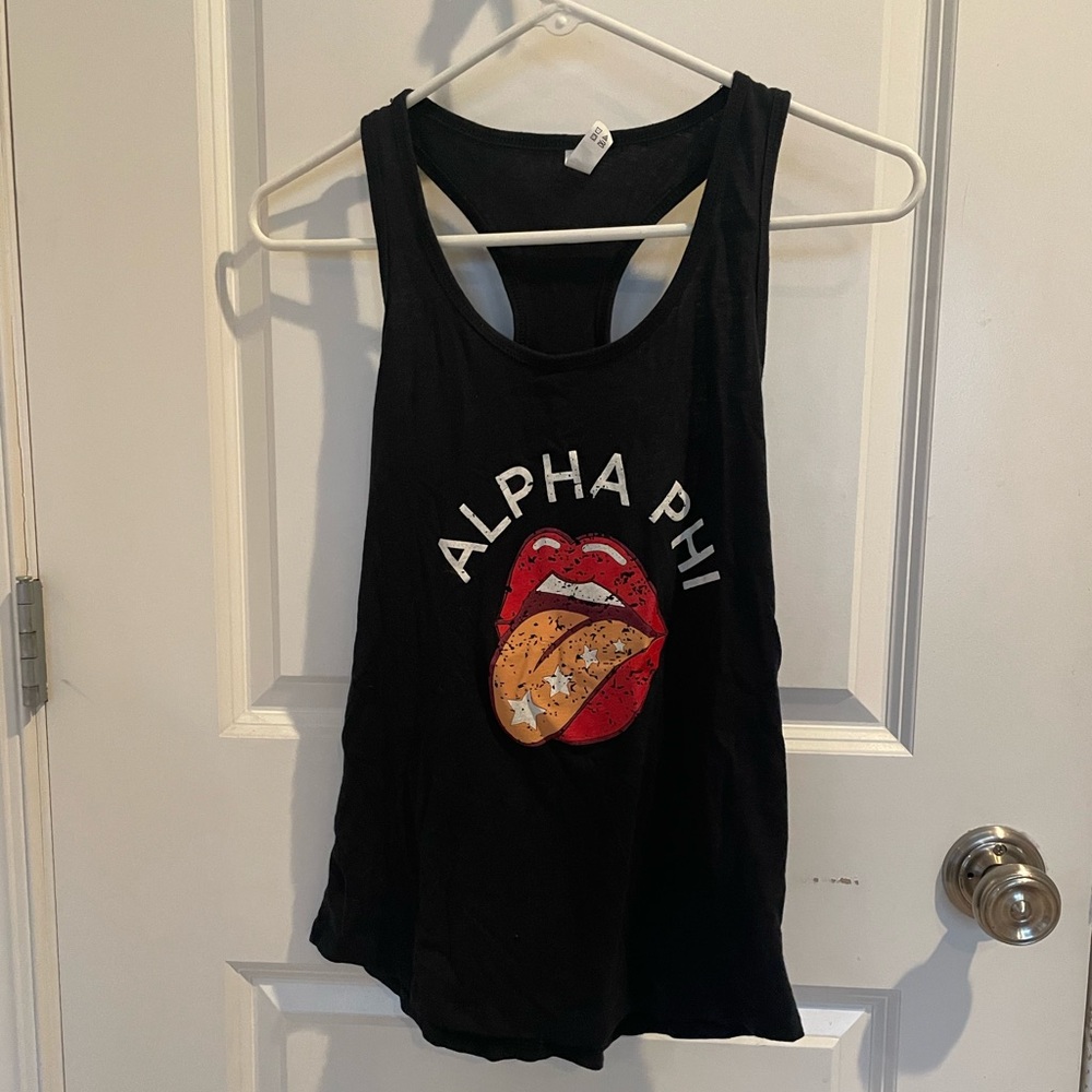 Alpha phi black tank top